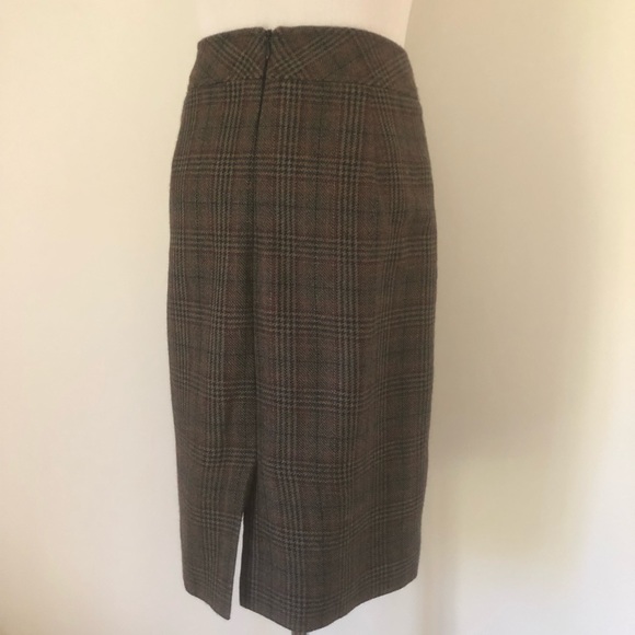 Rare J. Crew No 2 Pencil Skirt in Glen Plaid with bow detail - Picture 8 of 8